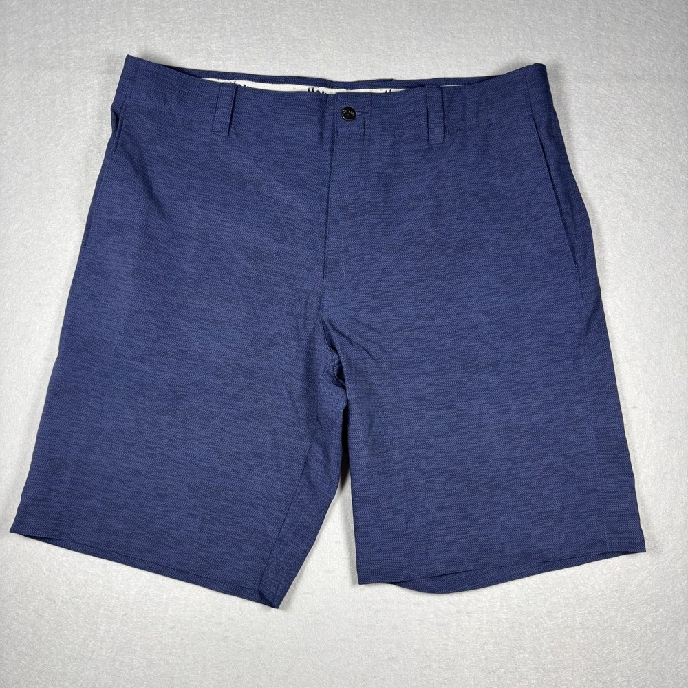 Lot of 2 Callaway Mens Golf Shorts 36 Blue/White Performance Stretch Flat‎ Front